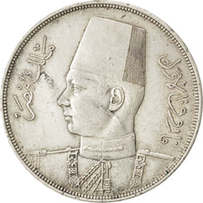 Egitto, Farouk, 20 Piastres, 1939, BB, Argento, KM:368