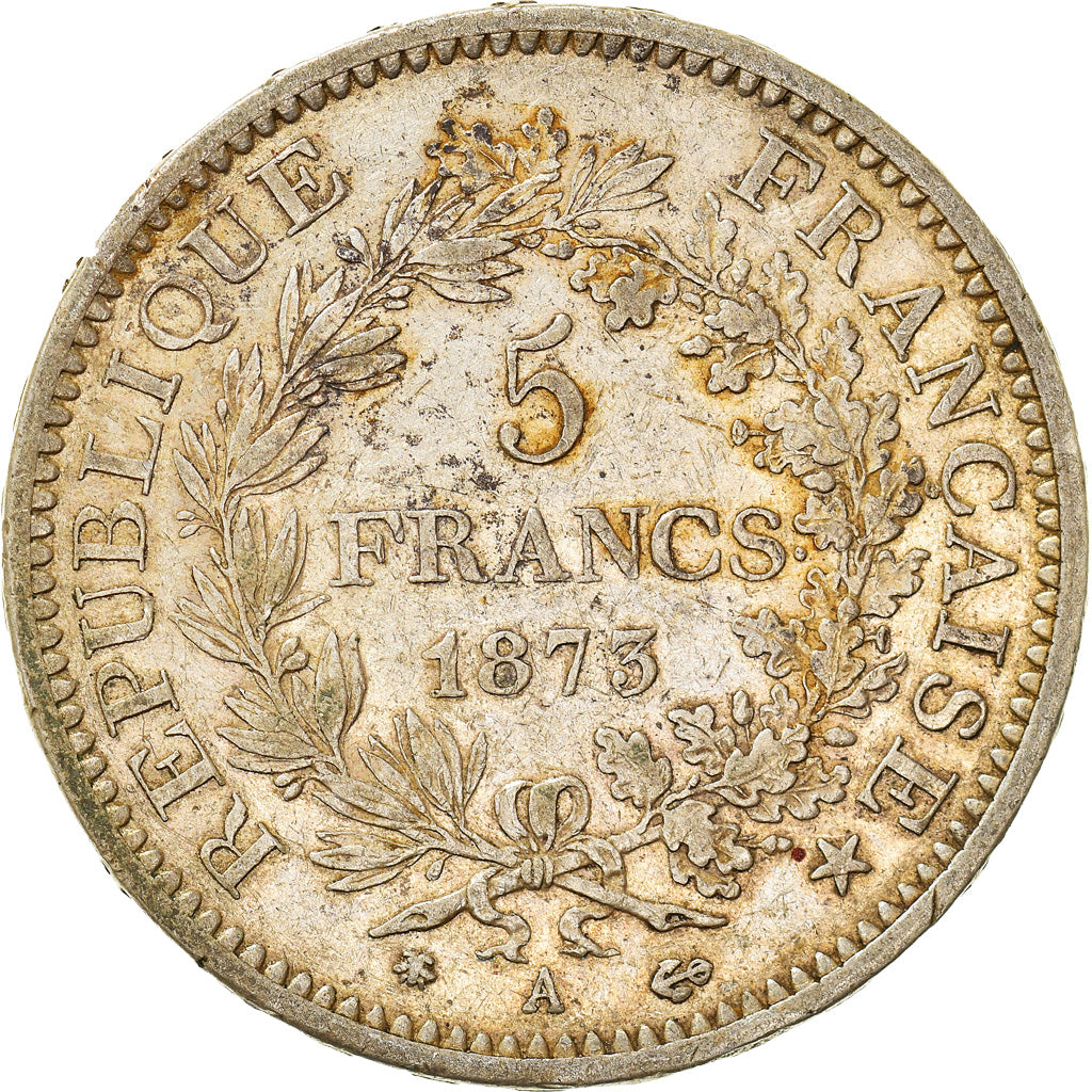 Coin, France, Hercule, 5 Francs, 1873, Paris, EF(40-45), Silver, KM:820.1