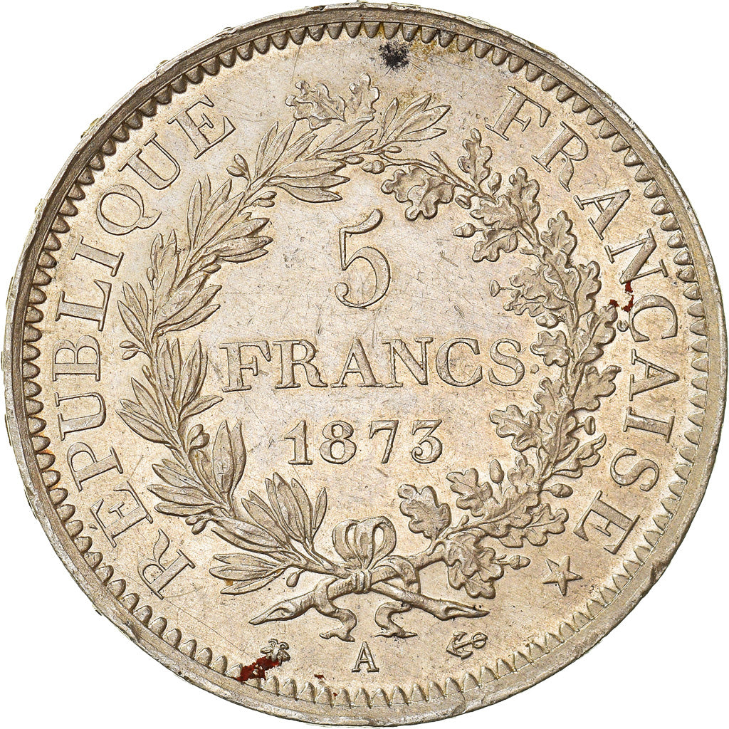 Coin, France, Hercule, 5 Francs, 1873, Paris, AU(50-53), Silver, KM:820.1