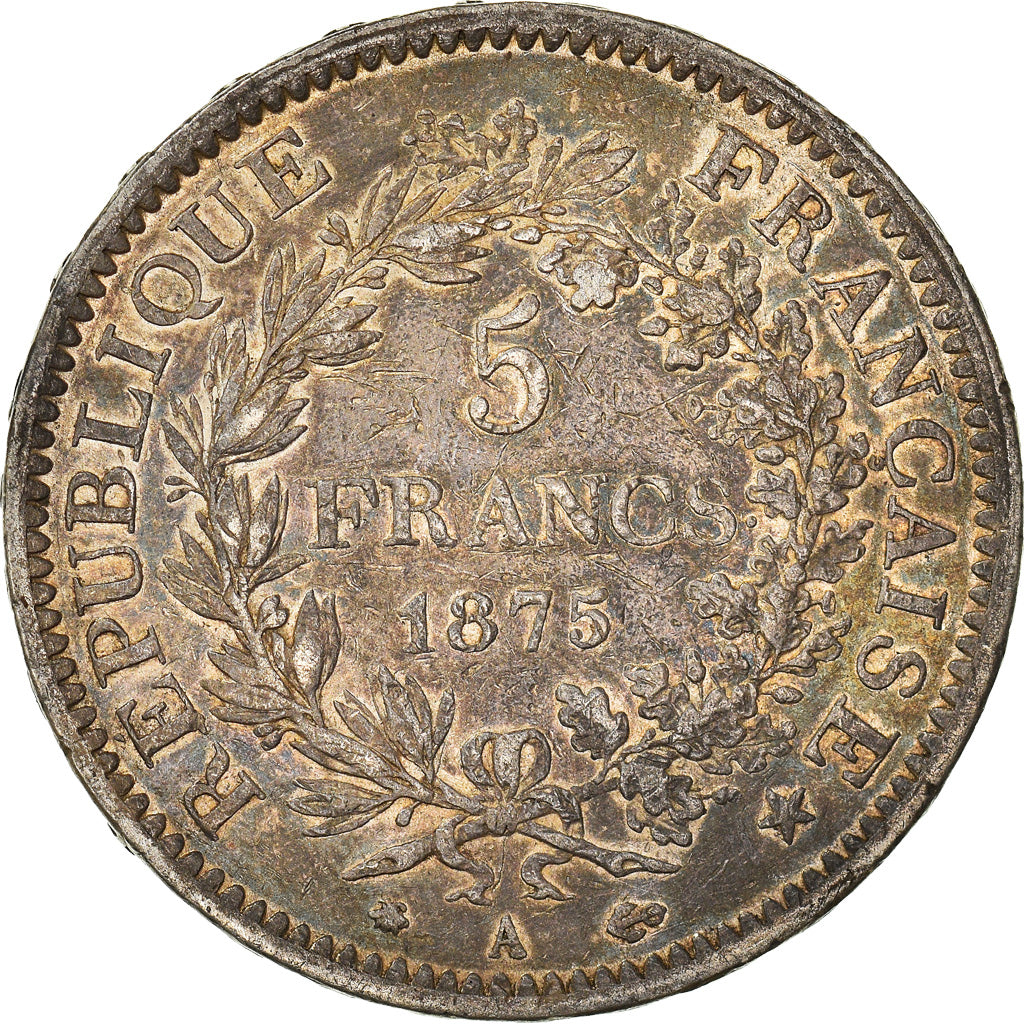 Coin, France, Hercule, 5 Francs, 1875, Paris, EF(40-45), Silver, KM:820.1