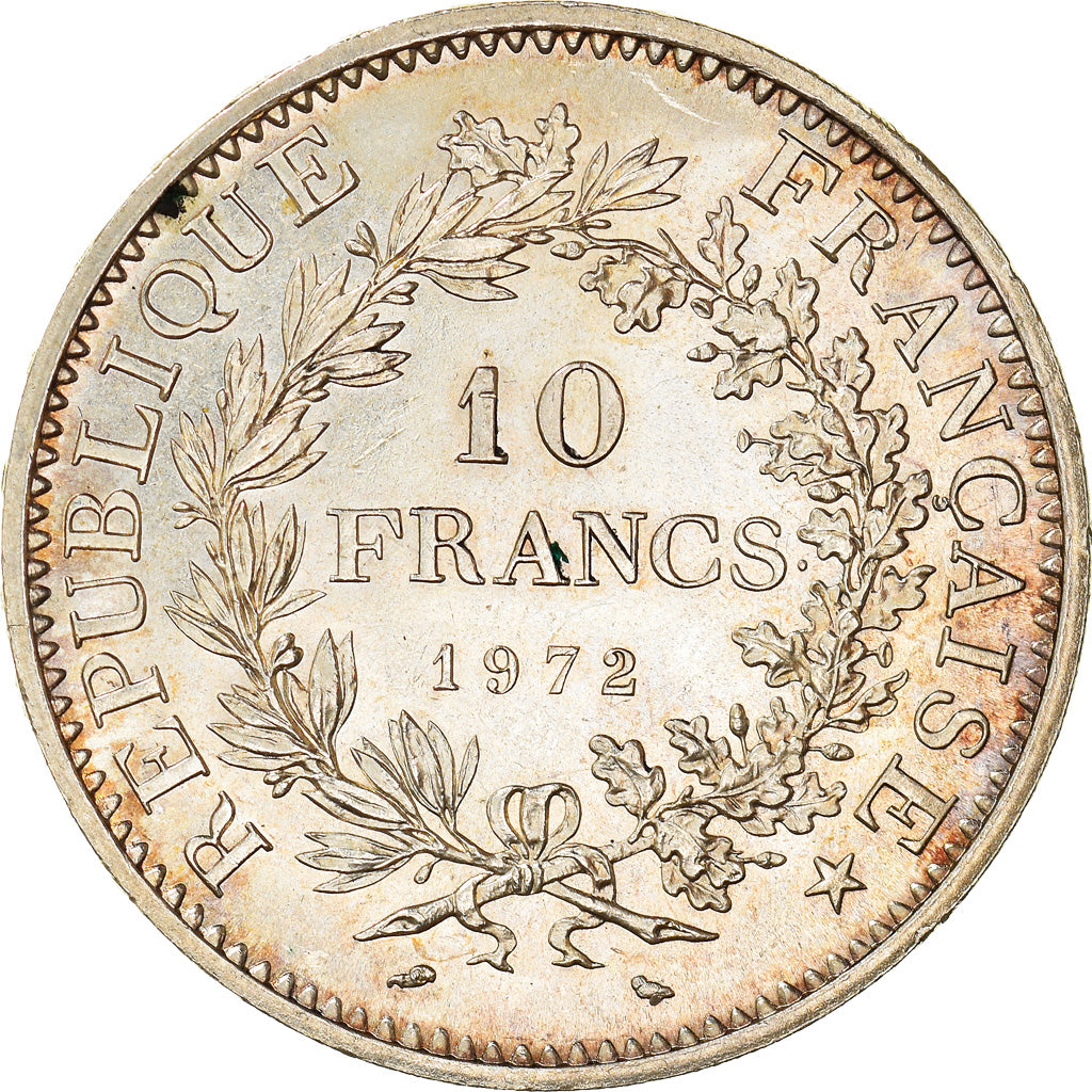 Coin, France, Hercule, 10 Francs, 1972, Paris, MS(63), Silver, KM:932