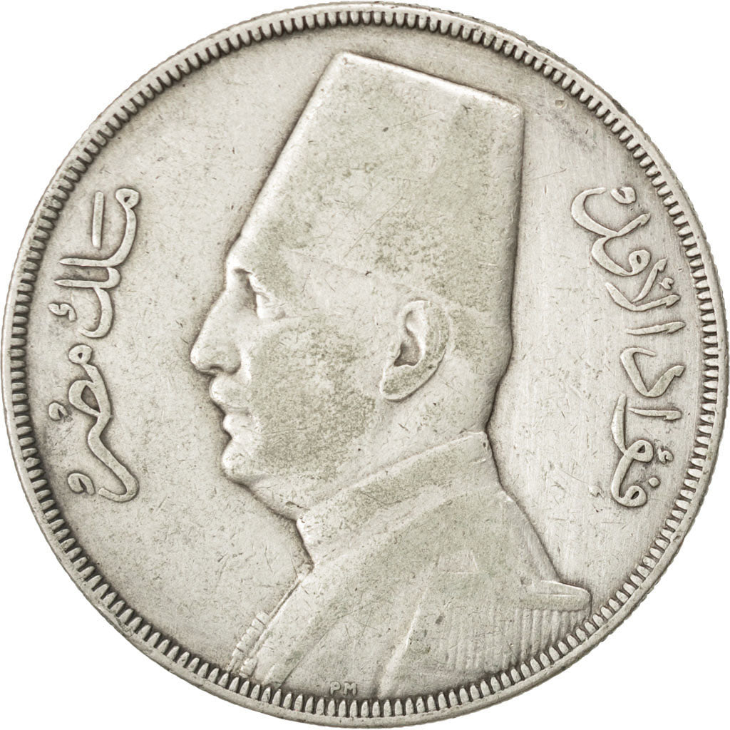Egitto, Fuad I, 20 Piastres, 1929, BB, Argento, KM:352