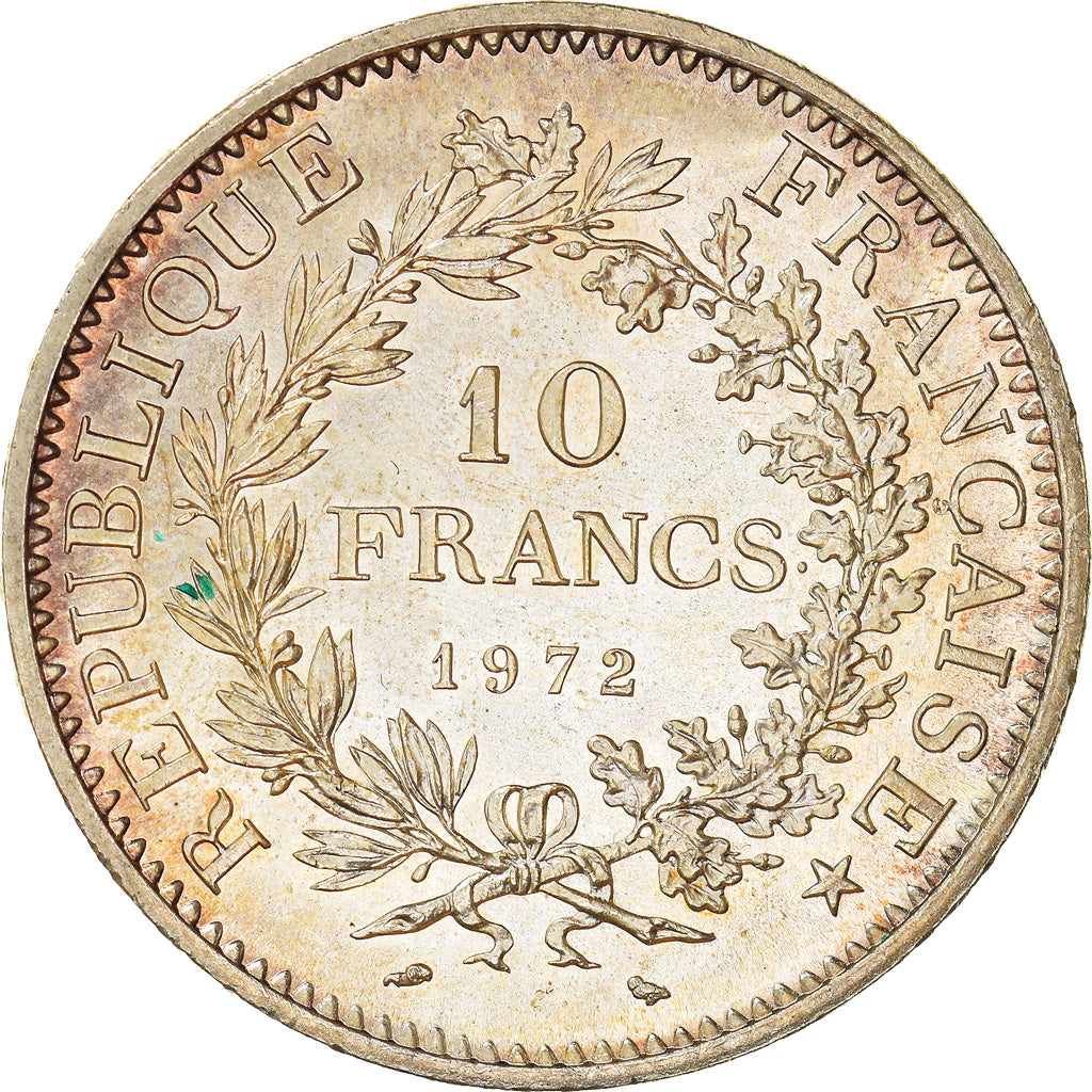 Coin, France, Hercule, 10 Francs, 1972, Paris, MS(63), Silver, KM:932