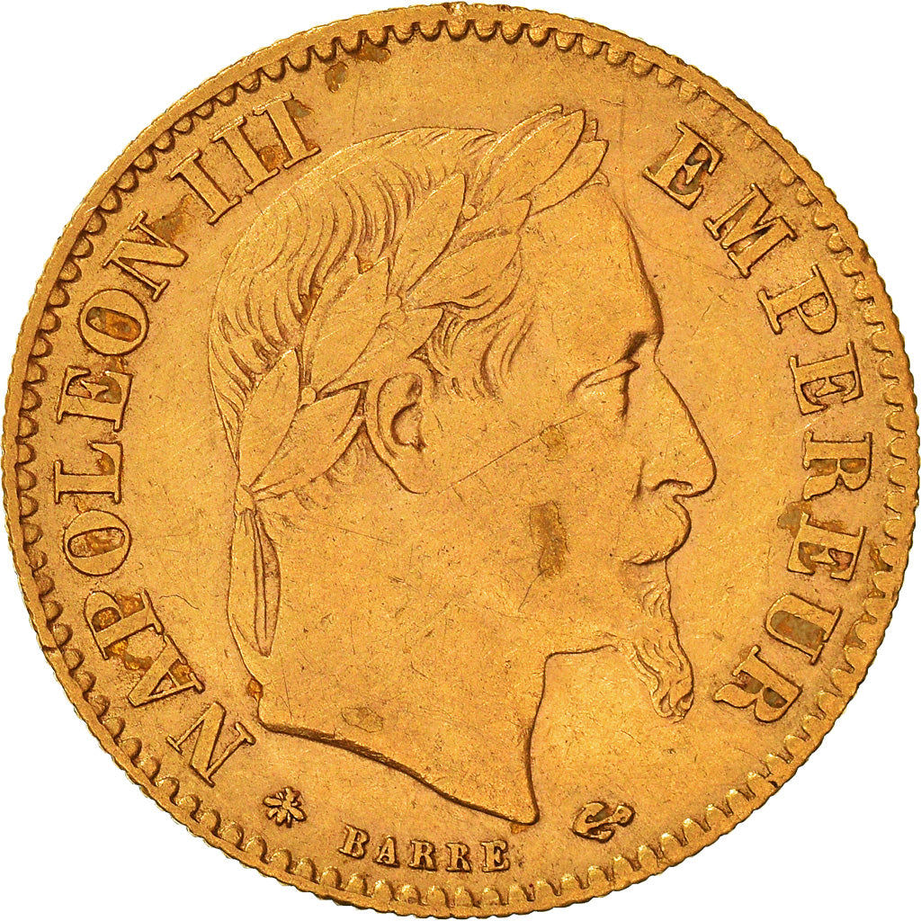 Moeda, França, Napoleon III, 10 Francs, 1864, Paris, EF(40-45), Dourado