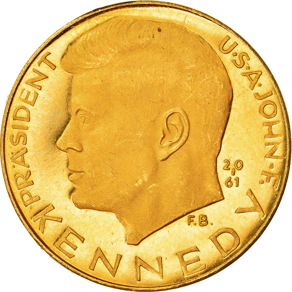 United States of America, Medal, John F.Kennedy, History, 1963, MS(63), Gold