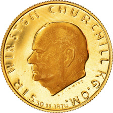 Großbritannien, Medaille, Winston Churchill, R. Schmidt, UNZ, Gold