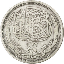 Moneta, Egitto, Hussein Kamil, 10 Piastres, 1916, BB, Argento, KM:319