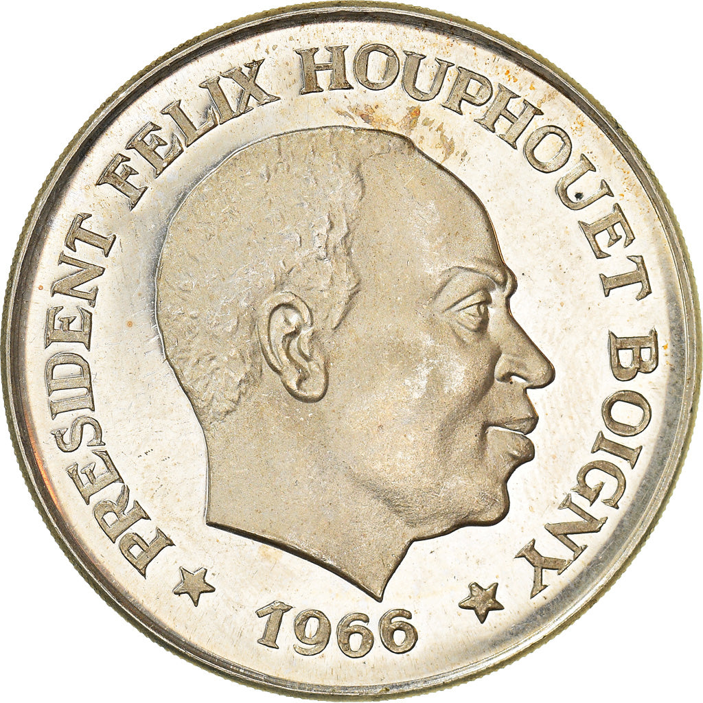Coin, Ivory Coast, 10 Francs, 1966, Paris, Proof, MS(65-70), Silver, KM:1