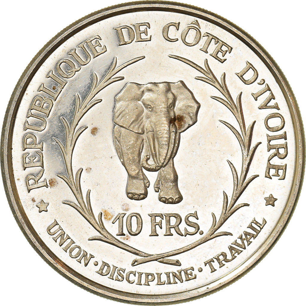 Coin, Ivory Coast, 10 Francs, 1966, Paris, Proof, MS(65-70), Silver, KM:1