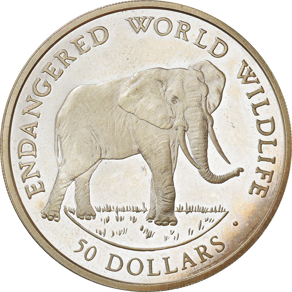 Coin, Cook Islands, Elizabeth II, 50 Dollars, 1990, Franklin Mint, MS(63)