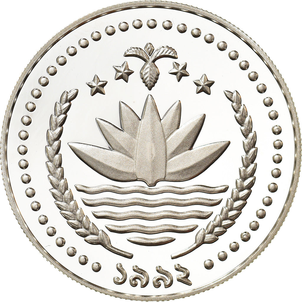 Coin, Bangladesh, Taka, 1992, MS(65-70), Silver, KM:14