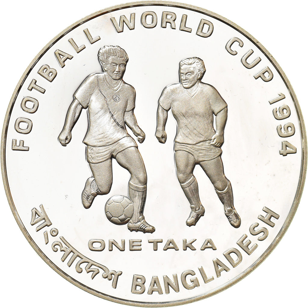 Coin, Bangladesh, Taka, 1993, MS(65-70), Silver, KM:16