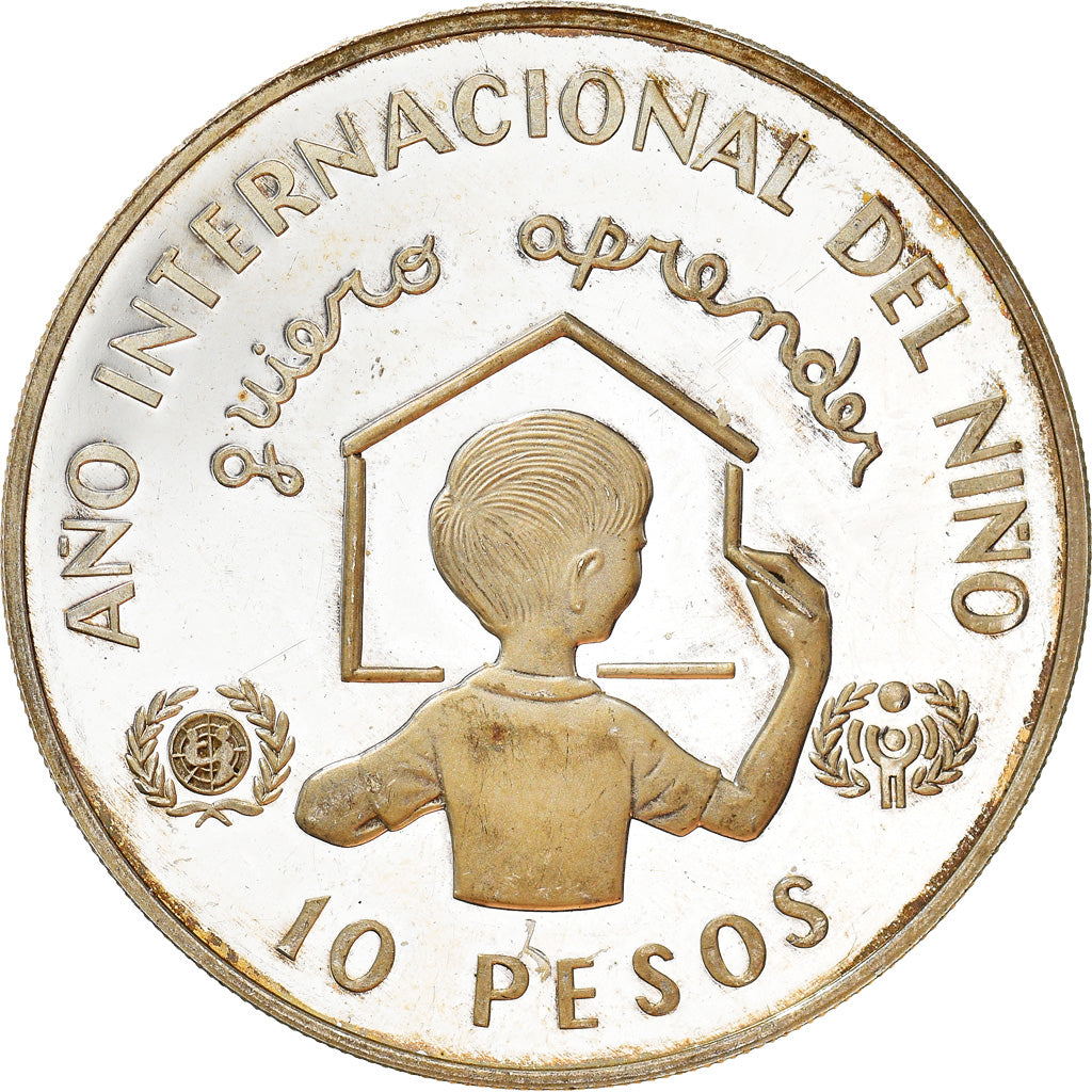 Monnaie, Dominican Republic, 10 Pesos, 1982, Dominican Republic Mint, Valcambi