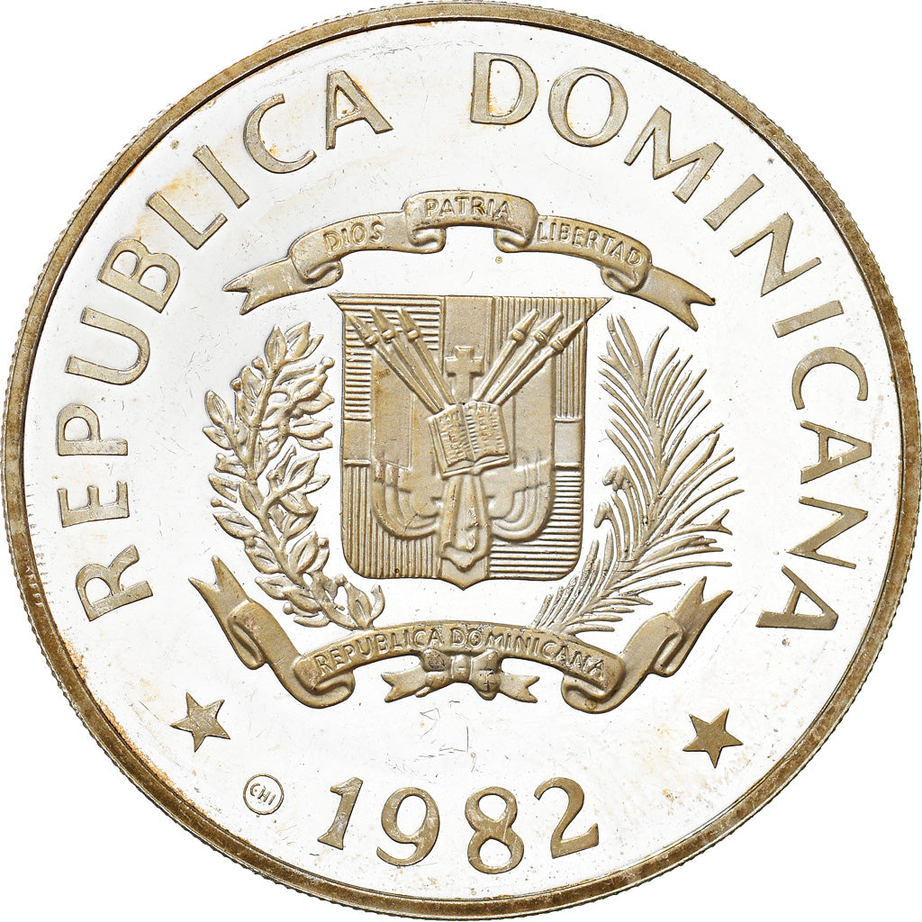 Monnaie, Dominican Republic, 10 Pesos, 1982, Dominican Republic Mint, Valcambi