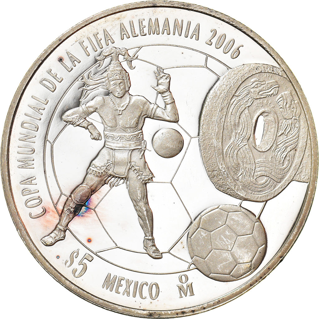 Coin, Mexico, 5 Pesos, 2006, Mexico City, MS(65-70), Silver, KM:770