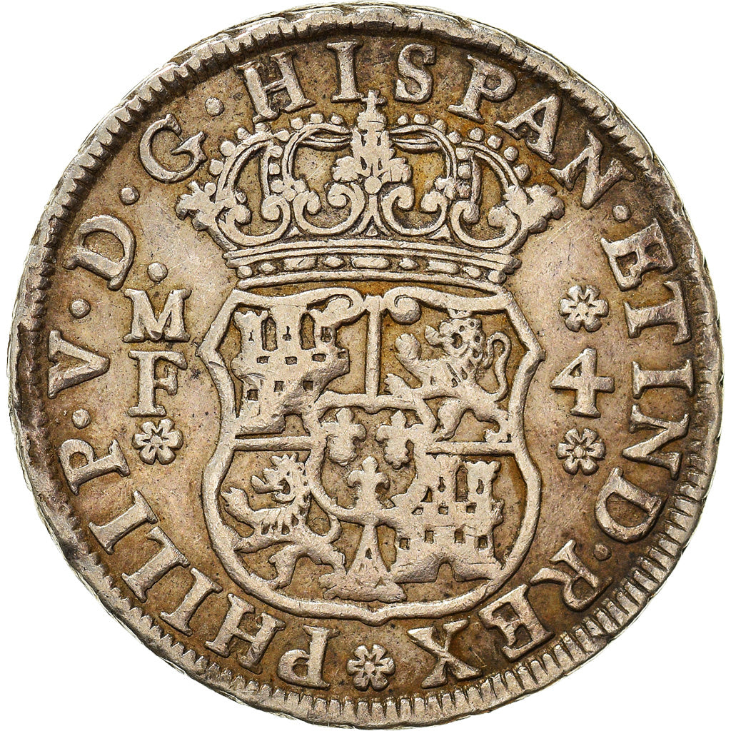 Coin, Mexico, Philip V, 4 Réales, 1739, Mexico City, EF(40-45), Silver, KM:94