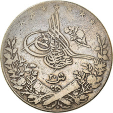 Coin, Egypt, Abdul Hamid II, 20 Qirsh, 1907 (AH 1293/33), Misr, VF(30-35)