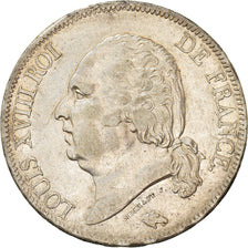 Moneda, Francia, Louis XVIII, Louis XVIII, 5 Francs, 1816, Paris, MBC, Plata