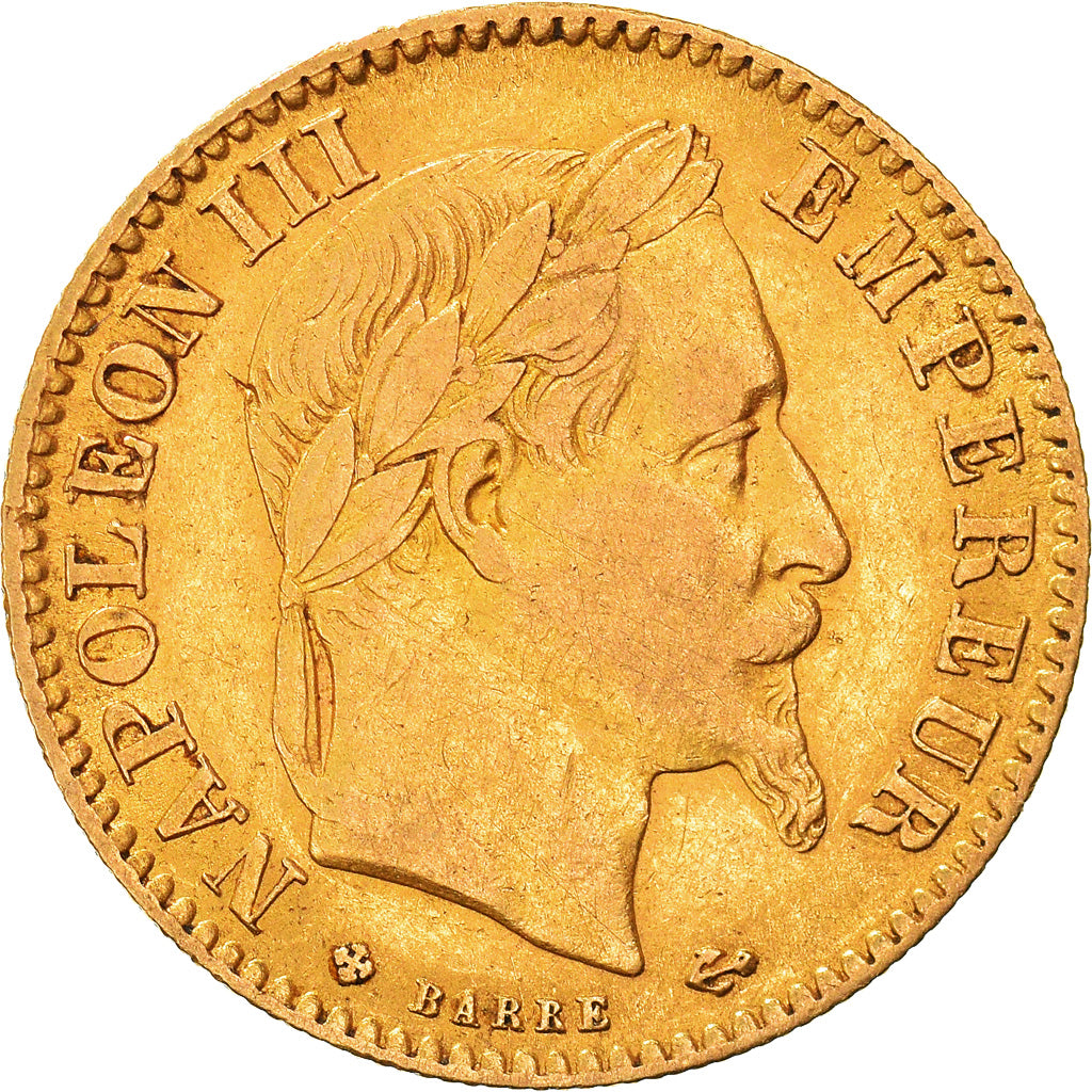 Moneta, Francja, Napoleon III, Napoléon III, 10 Francs, 1864, Strasbourg