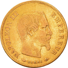 Munten, Frankrijk, Napoleon III, 10 Francs, 1857, Paris, FR+, Goud, KM:784.3