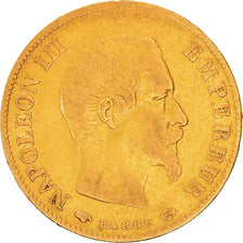 Moeda, França, Napoléon III, 10 Francs, 1859, Paris, VF(20-25), Dourado