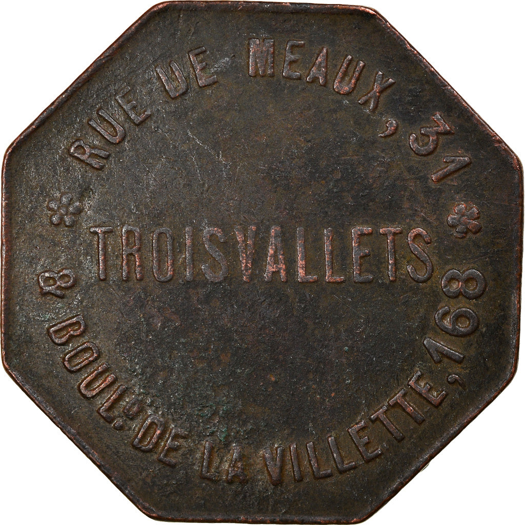 France, Token, Publicité, Lavoir Saint-Etienne, Eau Chaude et Lessive, Paris