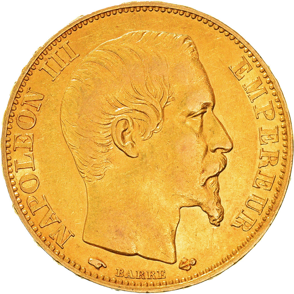 Coin, France, Napoleon III, 20 Francs, 1857, Paris, AU(50-53), Gold, KM:781.1