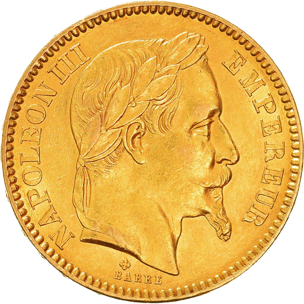 Munten, Frankrijk, Napoleon III, 20 Francs, 1863, Strasbourg, ZF+, Goud