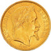 Munten, Frankrijk, Napoleon III, 20 Francs, 1863, Strasbourg, ZF+, Goud