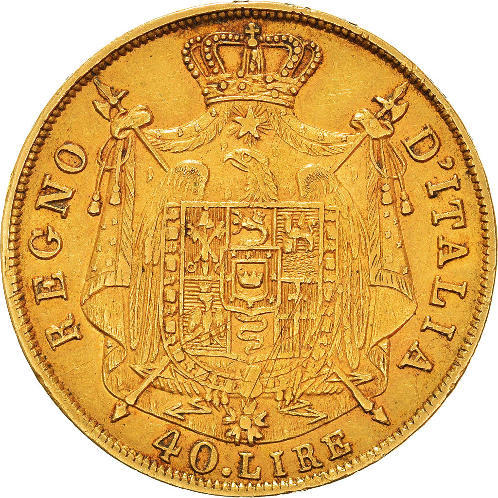 Coin, ITALIAN STATES, KINGDOM OF NAPOLEON, Napoleon I, 40 Lire, 1814, Milan