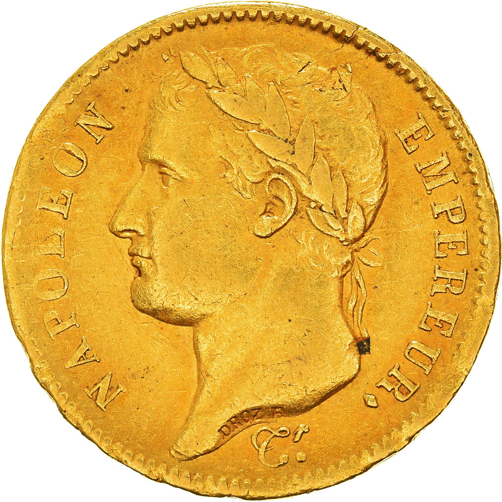 Moneda, Francia, Napoléon I, 40 Francs, 1811, Paris, MBC, Oro, KM:696.1