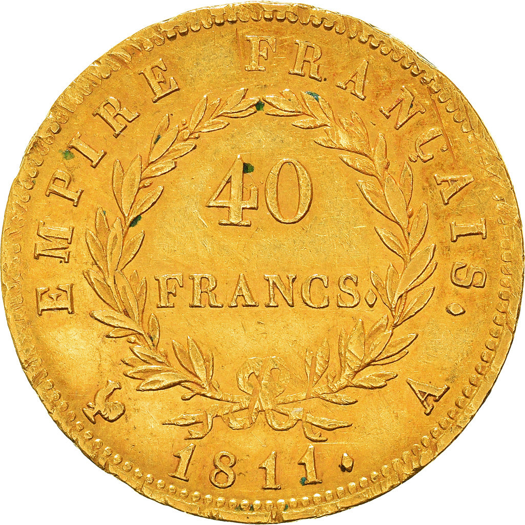 Coin, France, Napoléon I, 40 Francs, 1811, Paris, EF(40-45), Gold, KM:696.1