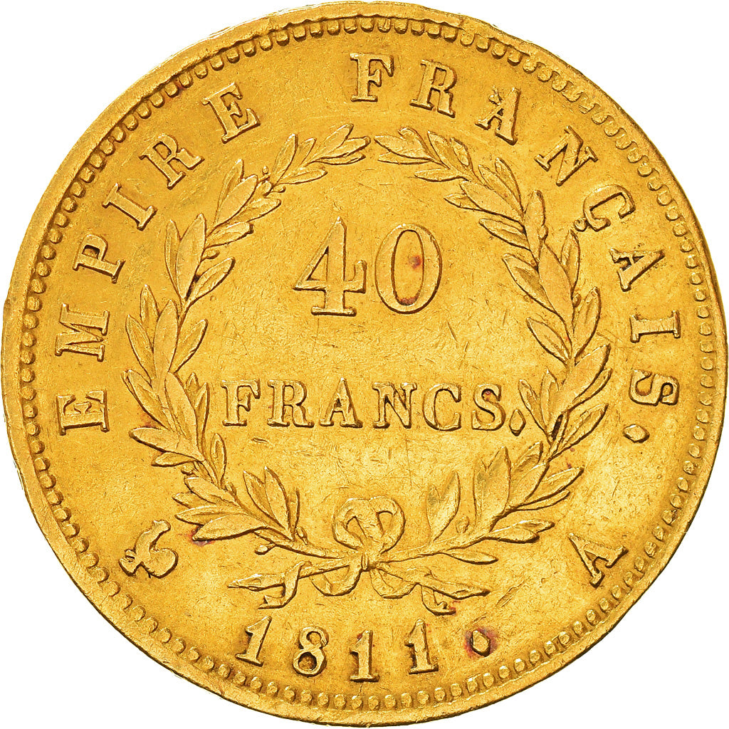 Moneta, Francja, Napoléon I, 40 Francs, 1811, Paris, EF(40-45), Złoto