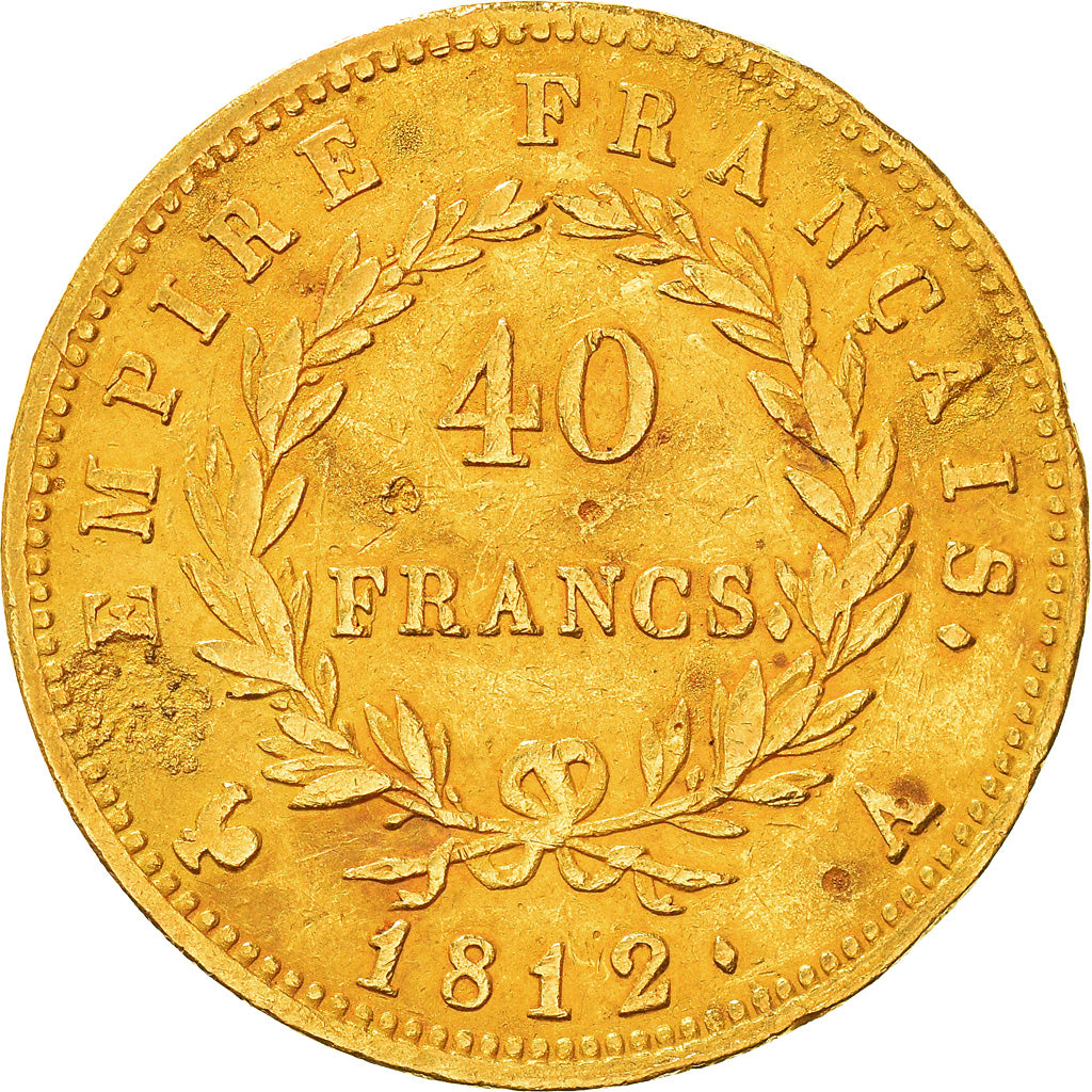 Moneta, Francja, Napoléon I, 40 Francs, 1812, Paris, VF(20-25), Złoto