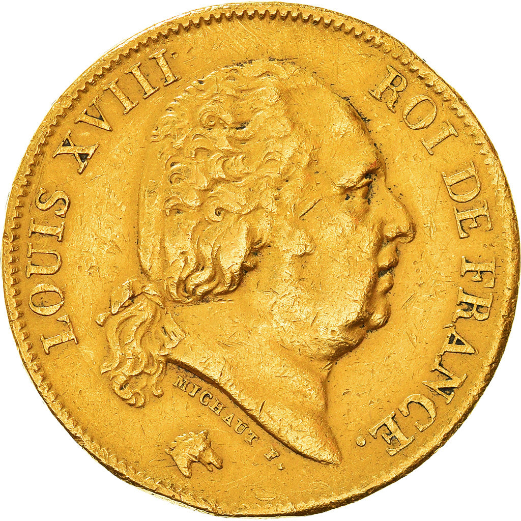 Coin, France, Louis XVIII, Louis XVIII, 40 Francs, 1817, Paris, EF(40-45), Gold