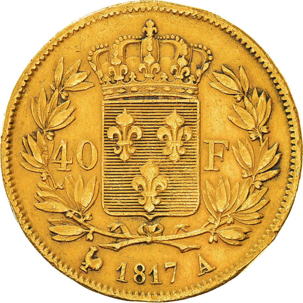 Coin, France, Louis XVIII, Louis XVIII, 40 Francs, 1817, Paris, EF(40-45), Gold