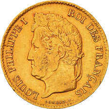 Moeda, França, Louis-Philippe, 40 Francs, 1834, Paris, EF(40-45), Dourado
