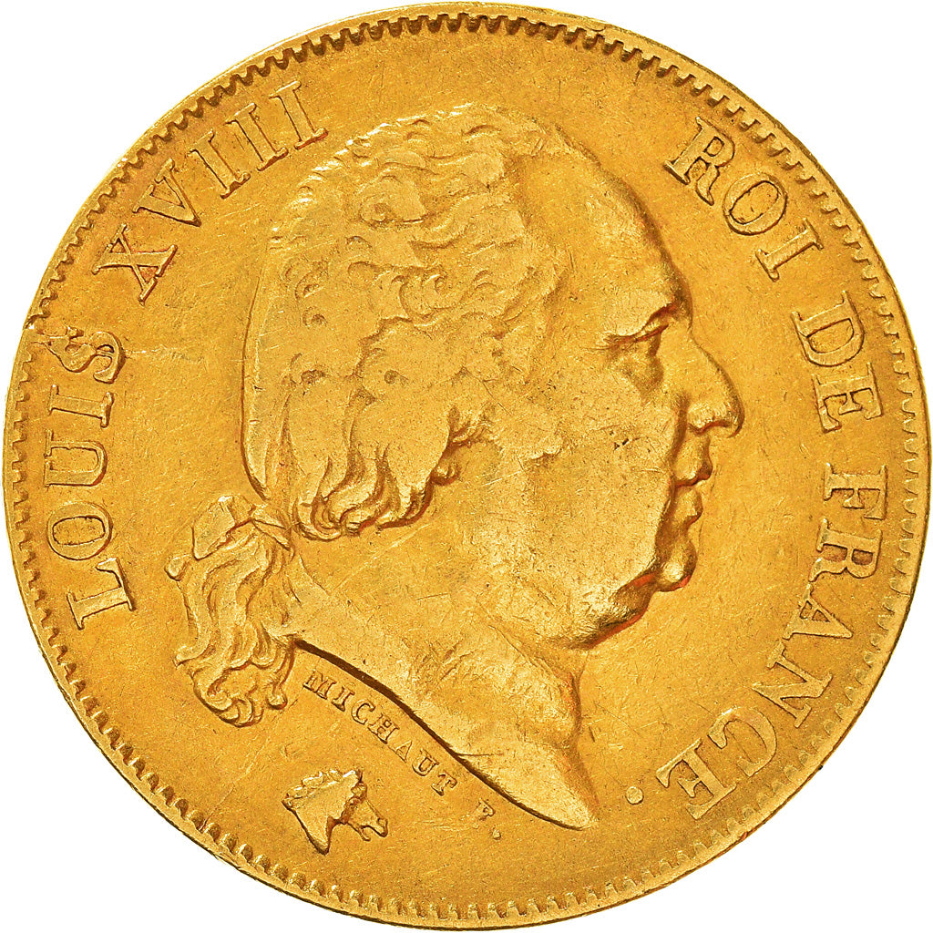 Monnaie, France, Louis XVIII, Louis XVIII, 40 Francs, 1818, Lille, TB+, Or