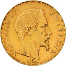 Moneta, Francia, Napoleon III, 50 Francs, 1857, Paris, BB+, Oro, KM:785.1
