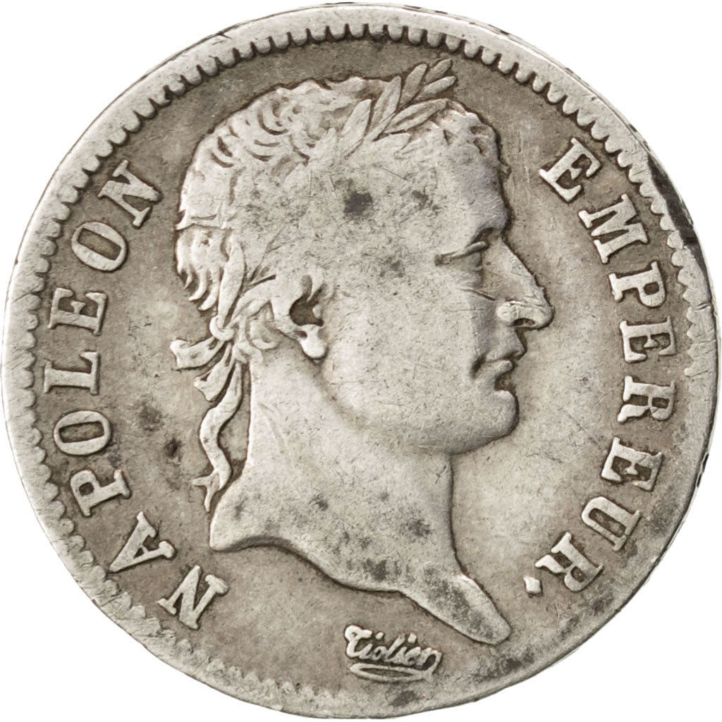 FRANCE, Napoléon I, Franc, 1813, Paris, KM #692.1, VF(20-25), Silver, Gadoury #.