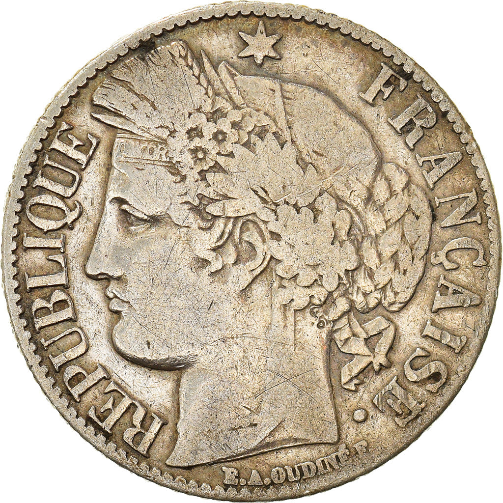 Coin, France, Cérès, Franc, 1887, Paris, VF(30-35), Silver, KM:822.1