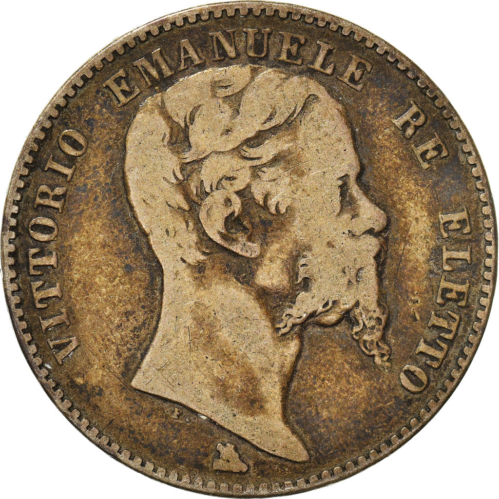 Moeda, ESTADOS ITALIANOS, EMILIA, Vittorio Emanuele II, 2 Lire, 1860, Florence