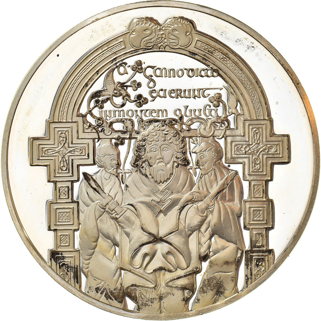 France, Médaille, Le Livre de Kells, 9ème Siècle Irlandais, SPL+, Argent