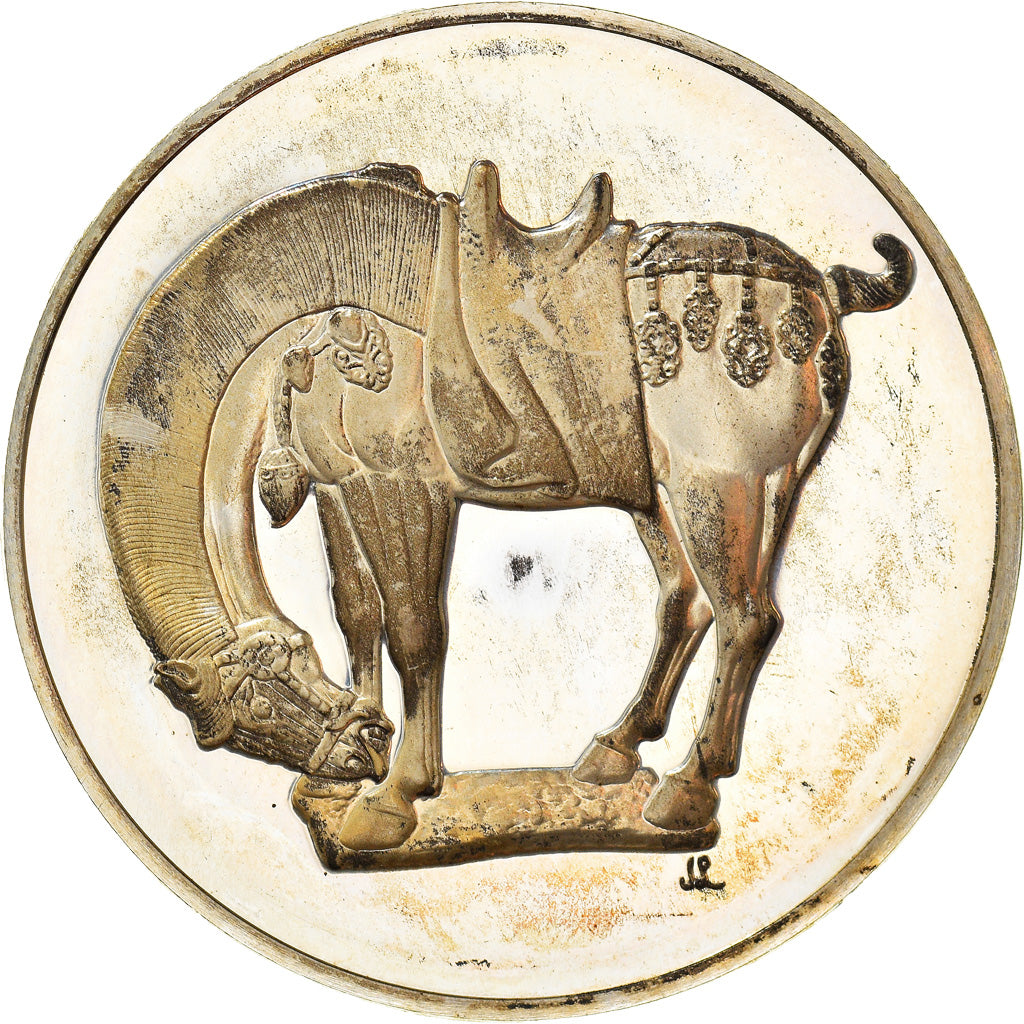 Francia, medalla, French Fifth Republic, Cheval Dynastie T'ang, Arts & Culture