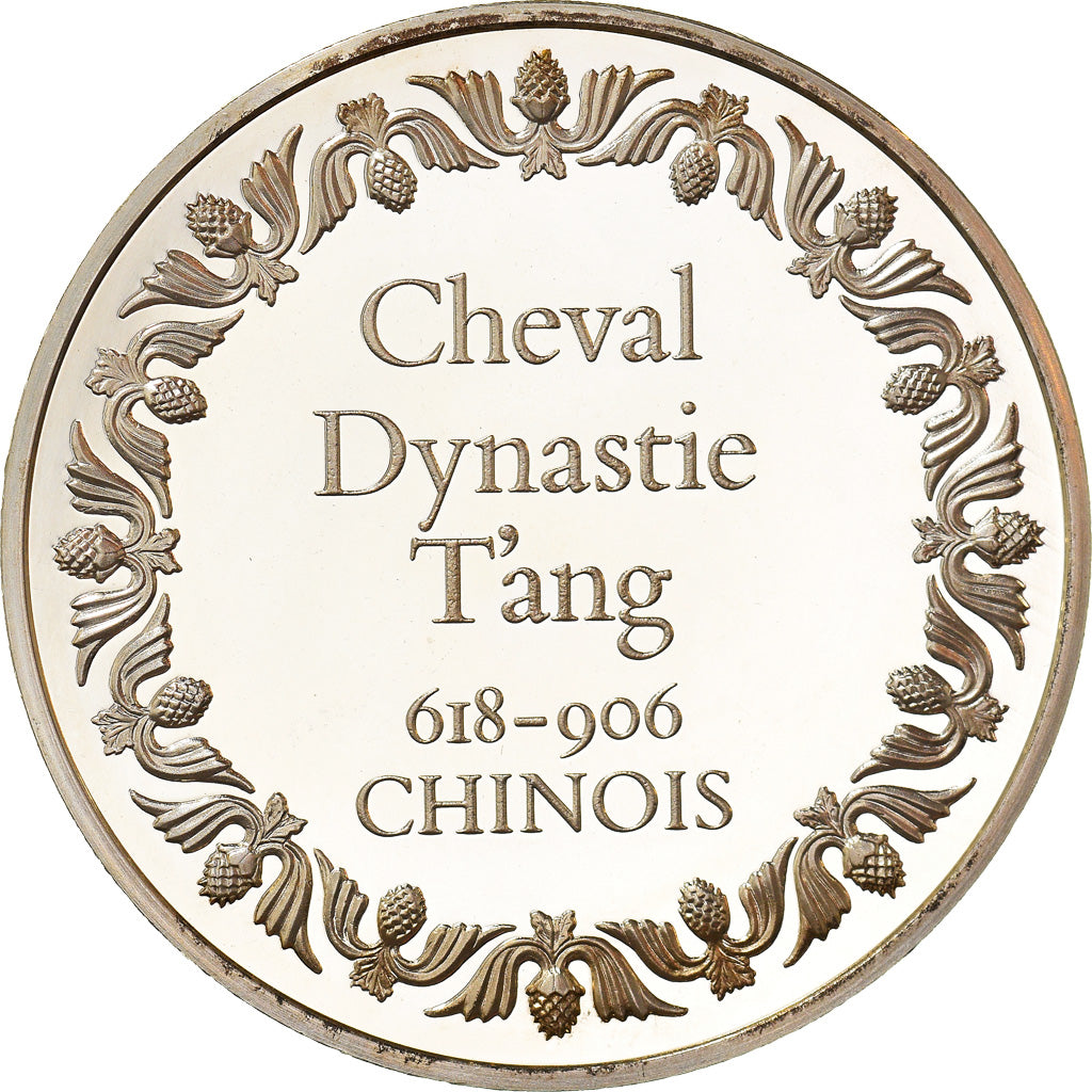 Francia, medalla, French Fifth Republic, Cheval Dynastie T'ang, Arts & Culture