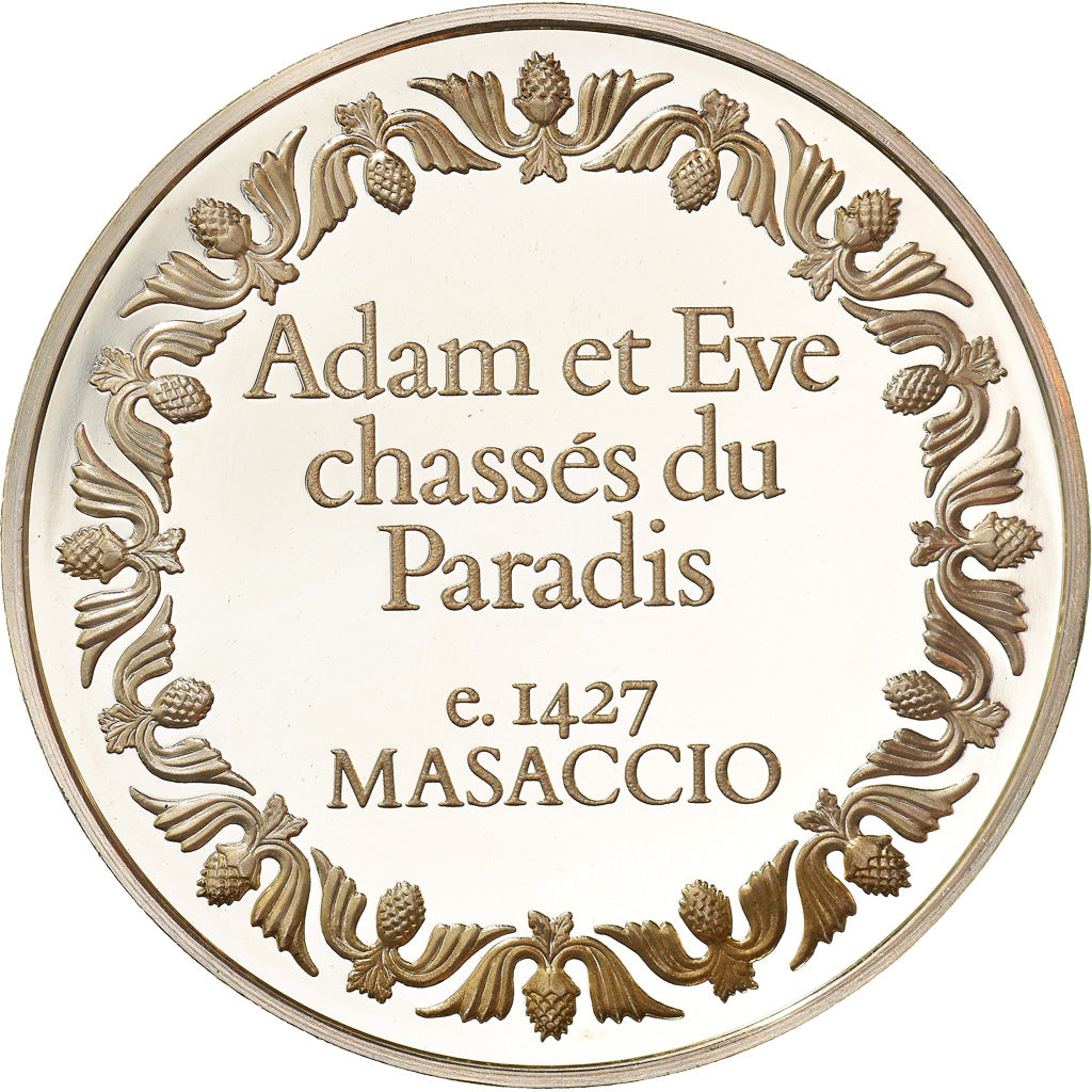 France, Médaille, Peinture, Adam et Eve Chassés du Paradis, masaccio, SPL