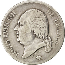 FRANCE, Louis XVIII, 5 Francs, 1821, Paris, KM #711.1, VF(30-35), Silver,...