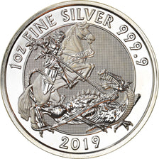 Coin, Great Britain, Silver Valiant, 2 Pounds, 2019, 1 Oz, MS(65-70), Silver