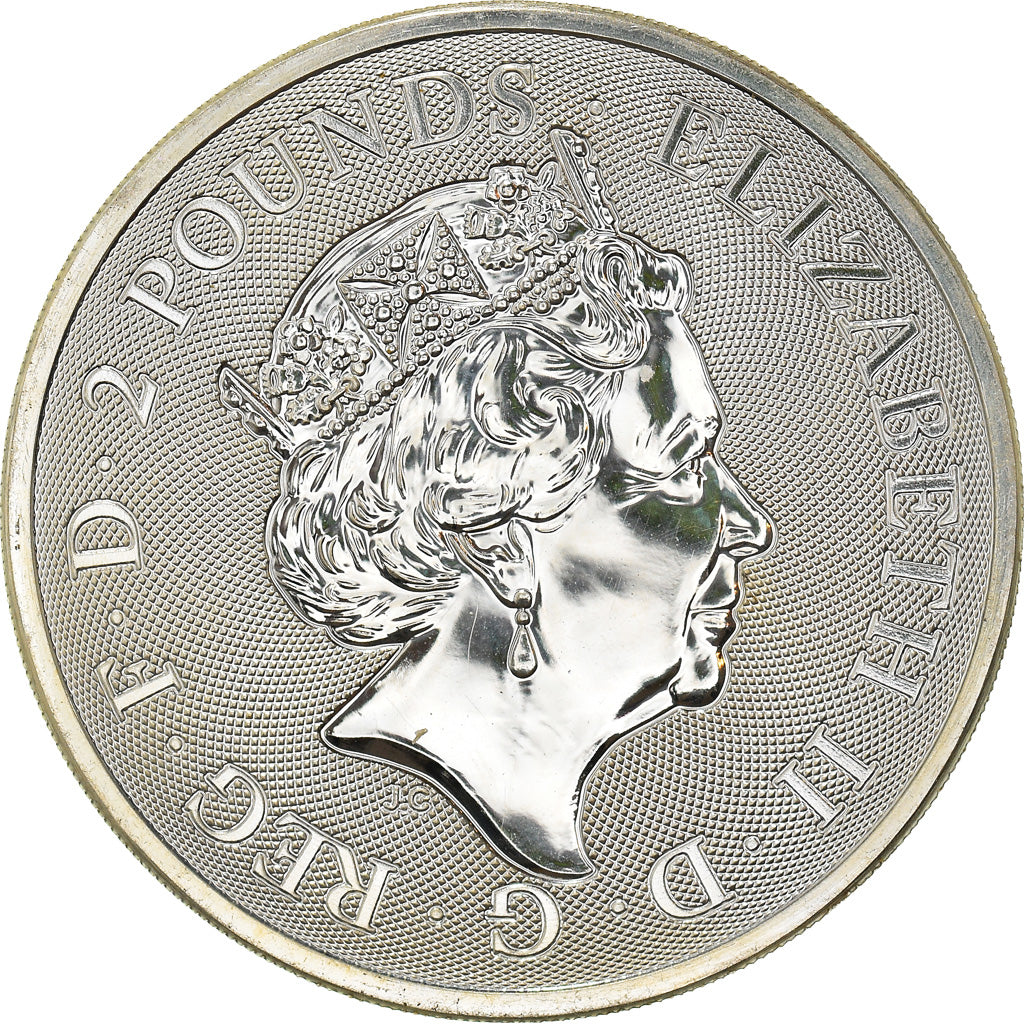 Coin, Great Britain, Silver Valiant, 2 Pounds, 2019, 1 Oz, MS(65-70), Silver