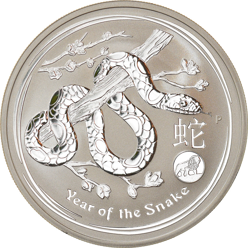 Moneda, Australia, Elizabeth II, Dollar, 2013, Perth, Year of the Snake, SC